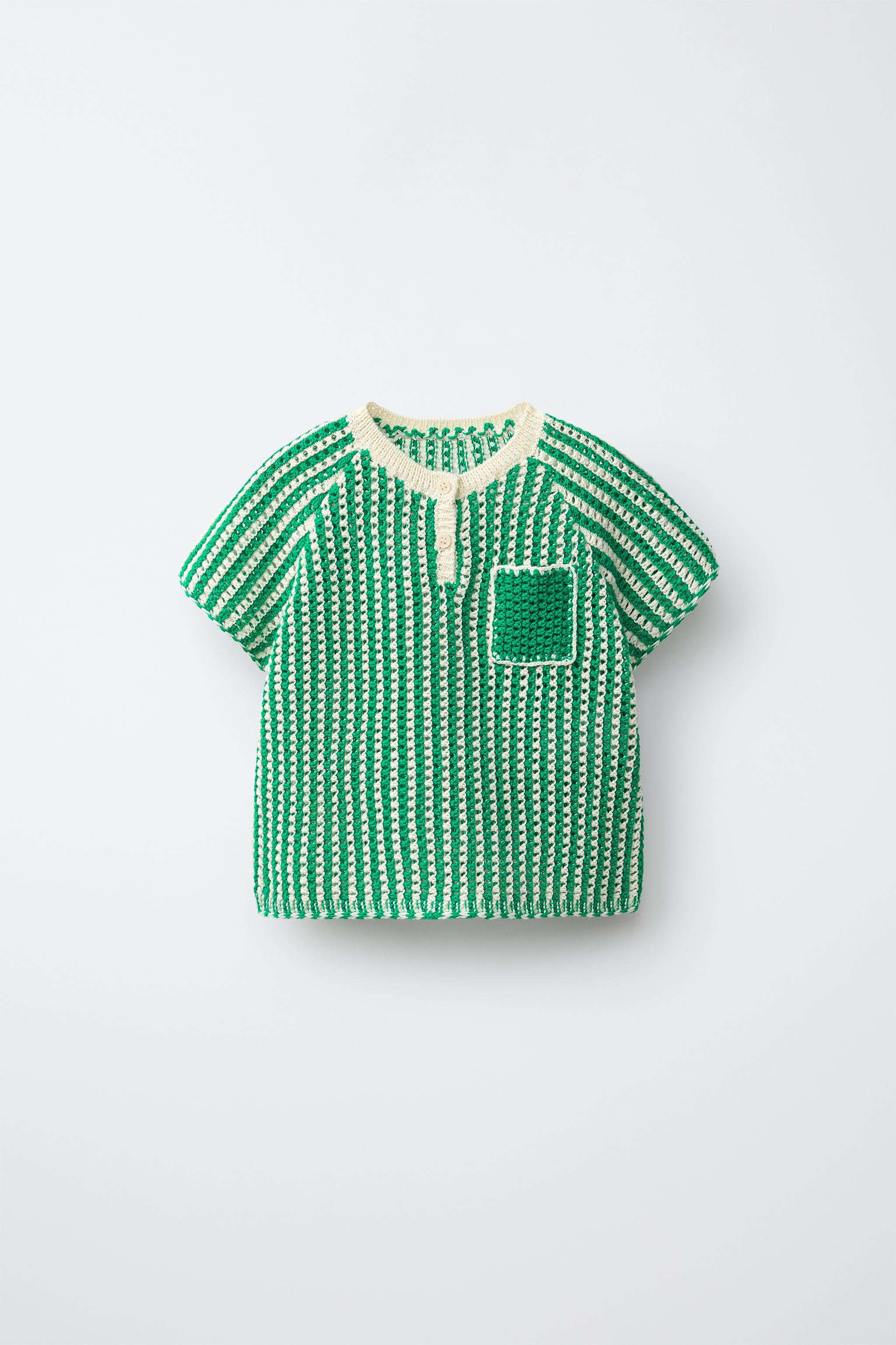 STRIPED KNIT T-SHIRT